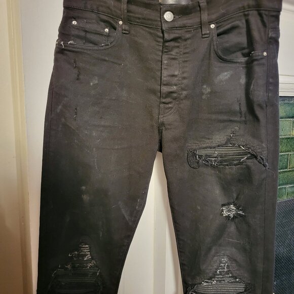 Amiri Black Distressed Jeans - Picture 2 of 6